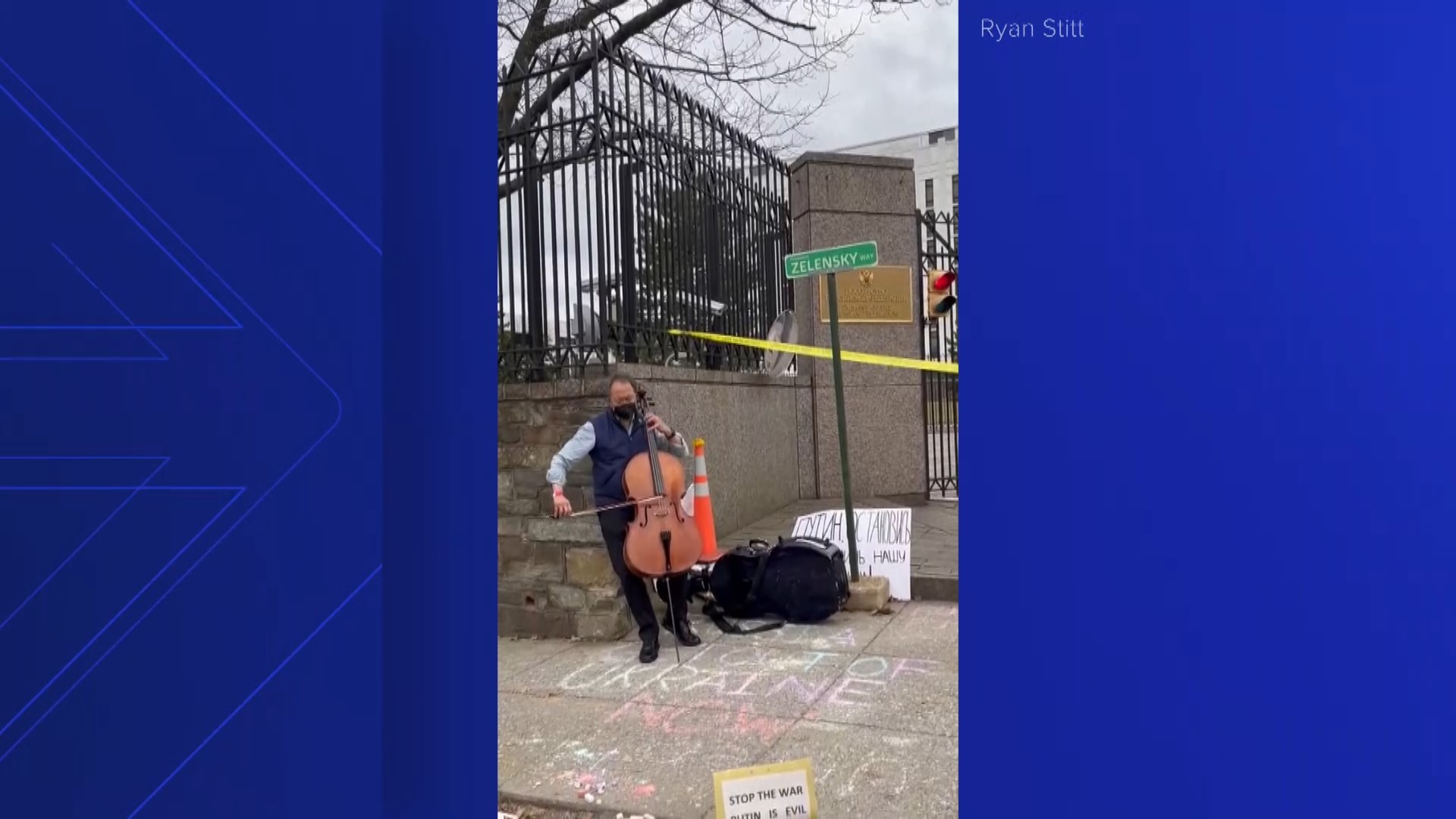 The world-famous cellist was spotted by a passerby who recorded this video. Courtesy: Ryan Stitt