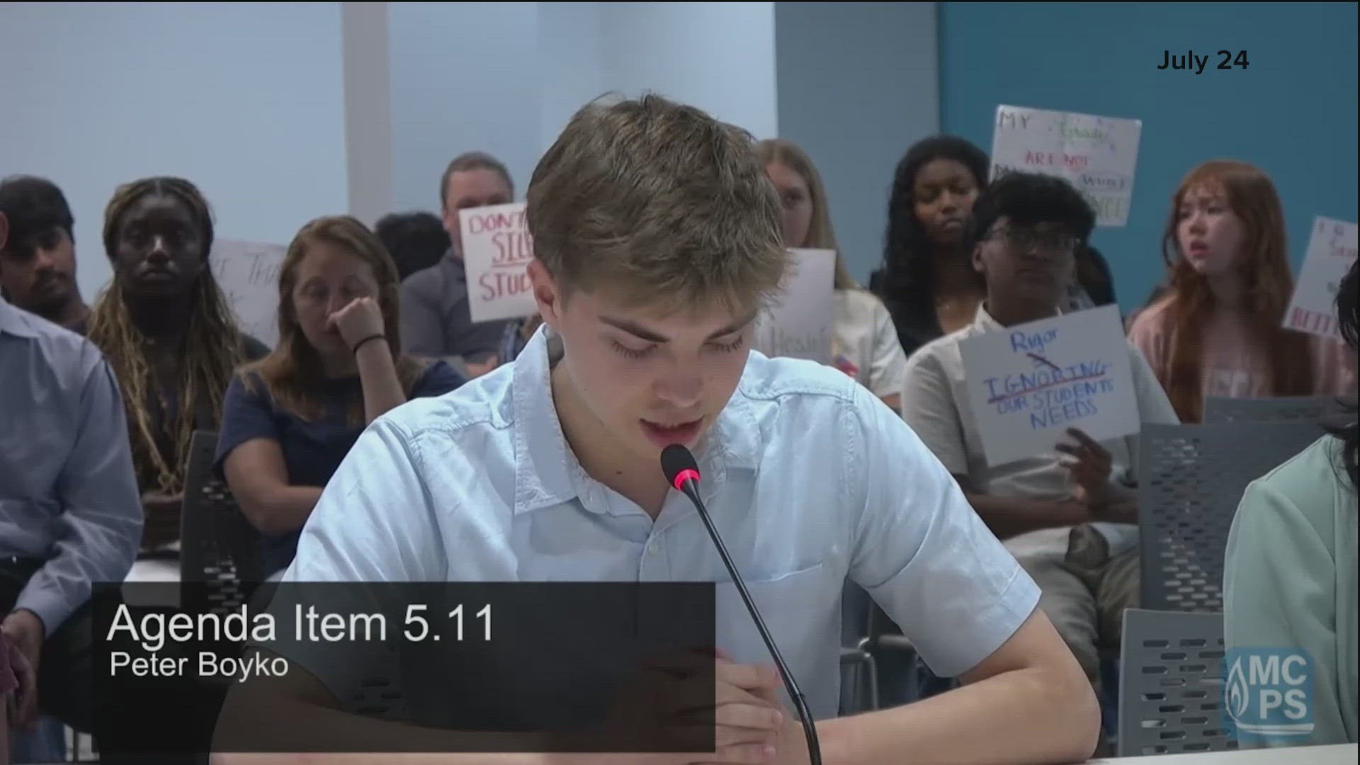 Montgomery County students oppose a new grading policy, citing mental health and lack of student input as major concerns at a school board meeting.
