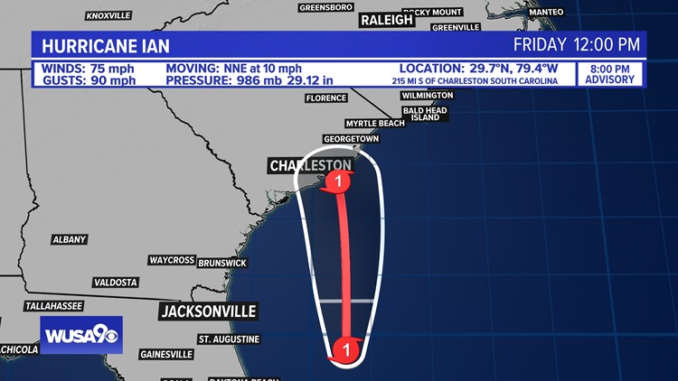 Ian becomes a hurricane again as it approaches South Carolina