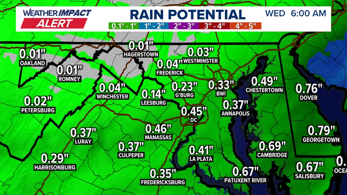 DC Weather | Rain and showers Tuesday evening could slow down your ...