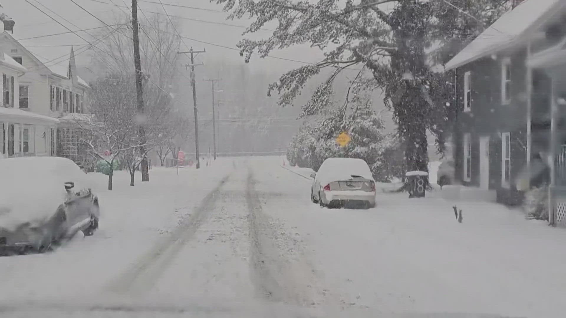 OUR KATIE LUSSO HAS BEEN IN HAGERSTOWN ALL DAY, WHERE THE SNOW DEFINITELY DID NOT DISAPPOINT.