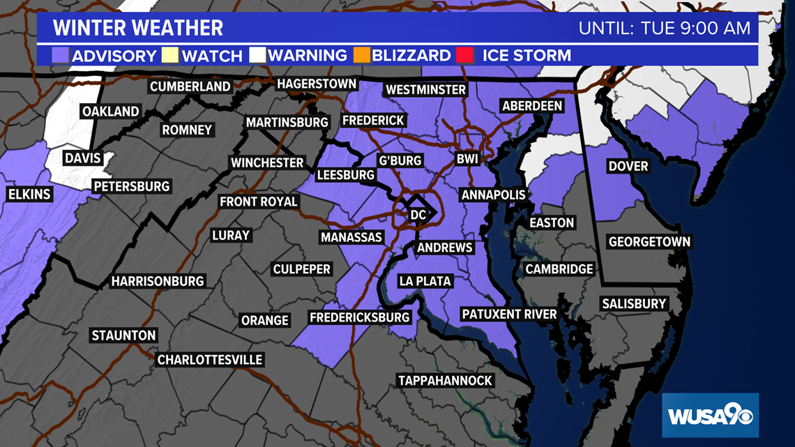 How much snow will we get in DC Maryland: DMV winter storm Sunday ...