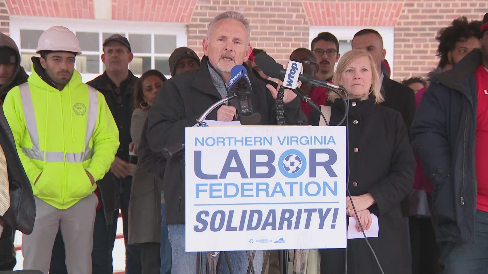 A group comprised of different labor unions in Northern Virginia stressed their stance against the proposed $2 billion sports and entertainment district in Virginia.