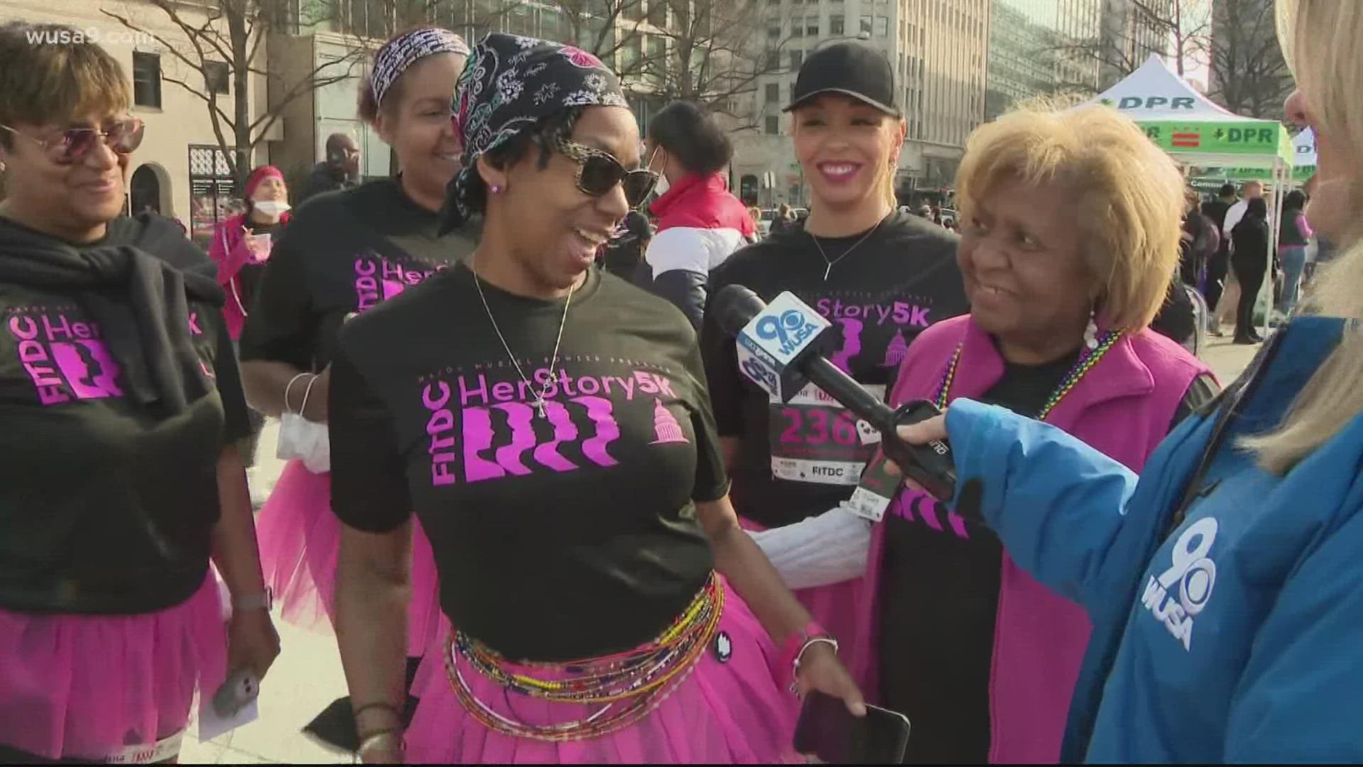 The HerStory 5K is back after being on pause over the past few years due to COVID-19. People run and celebrate women and advocate for equal pay in D.C.