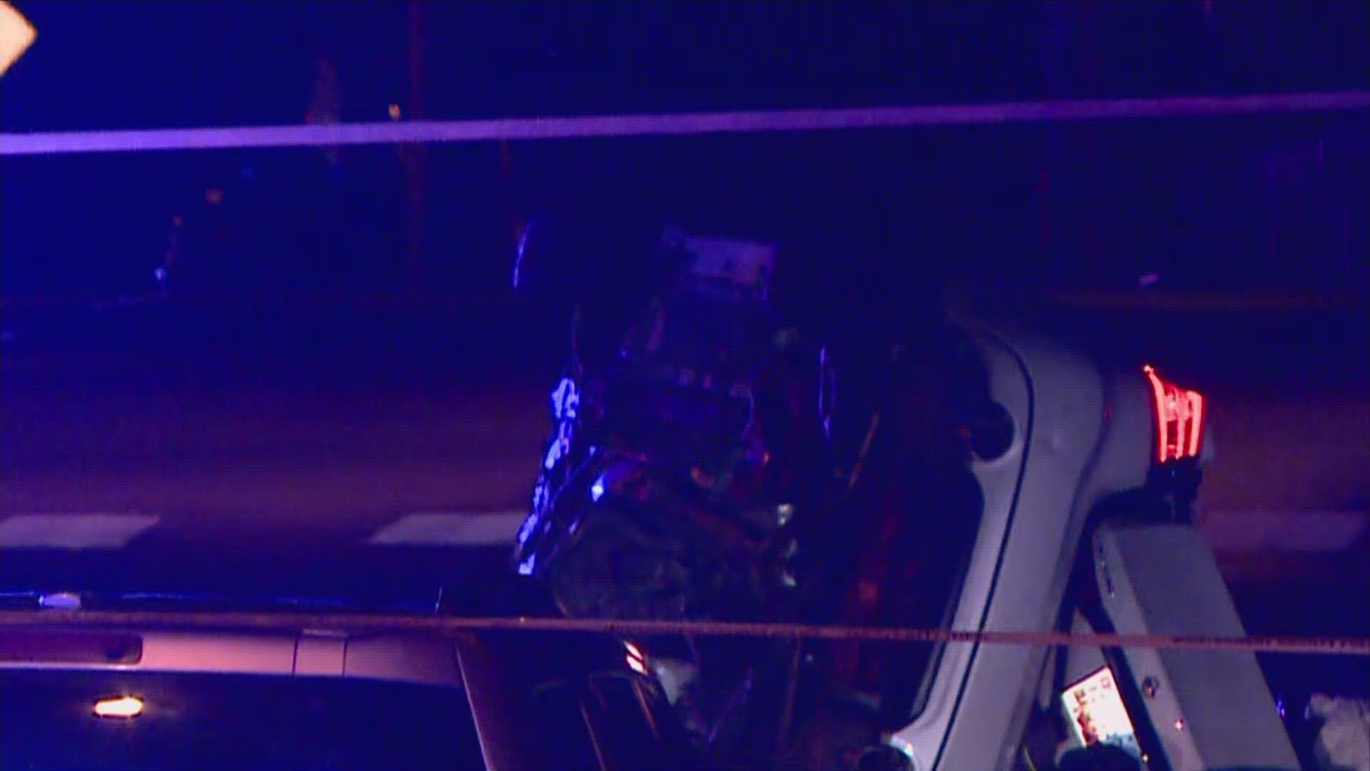 During the traffic stop, officials say the Nissan hit a marked police cruiser before taking off.