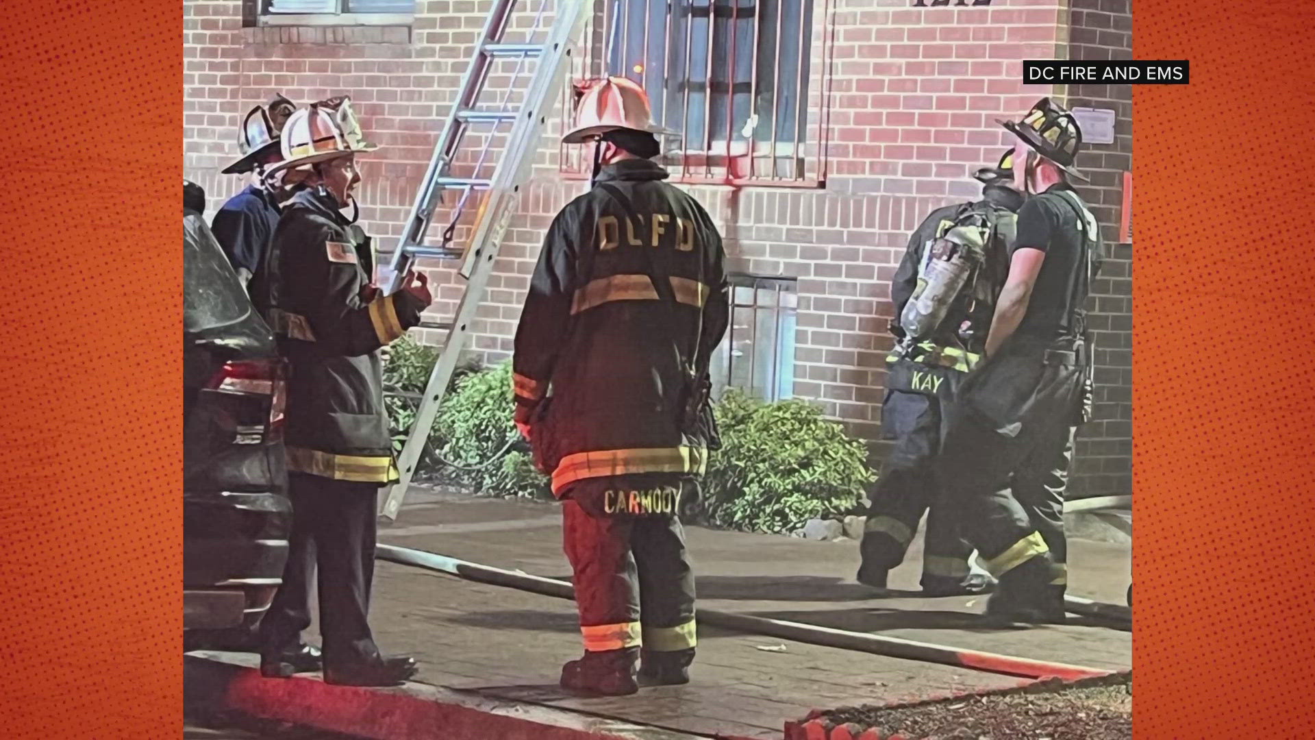 Investigators say the fire involving a dryer happened in the basement apartment early Monday morning.