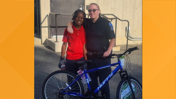 DC officer uses her own money to get boy a new bike | Get Uplifted