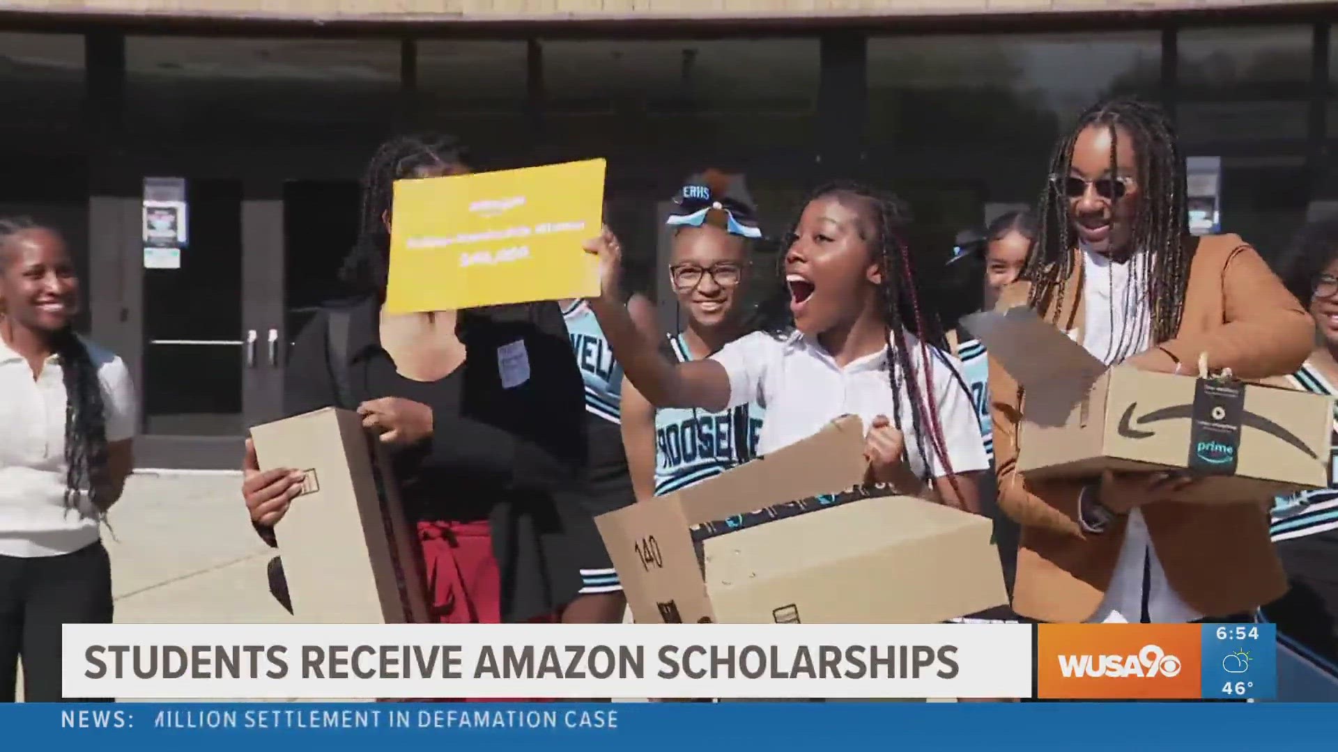 Students at Eleanor Roosevelt High School in Greenbelt got a special delivery