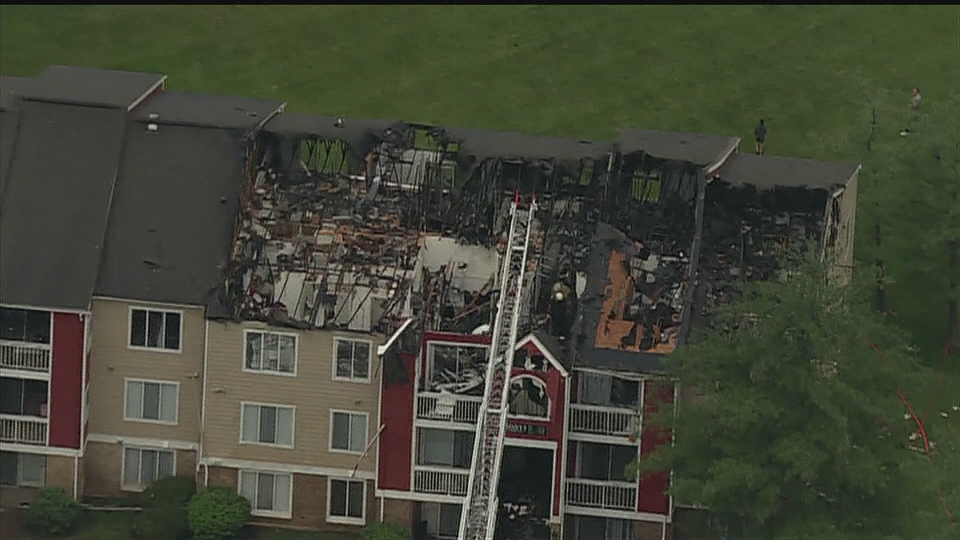 The fire destroyed 12 units of an apartment complex.