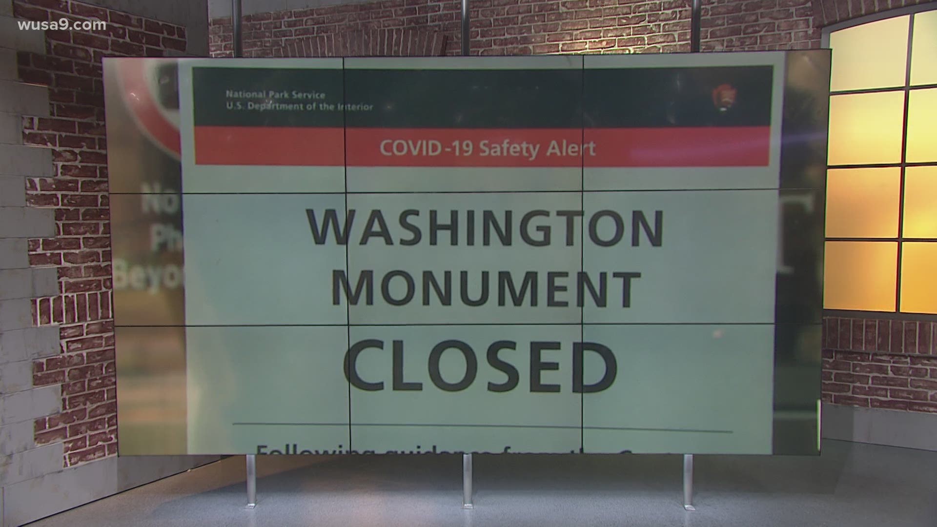 The monument was closed temporarily for coronavirus concerns
