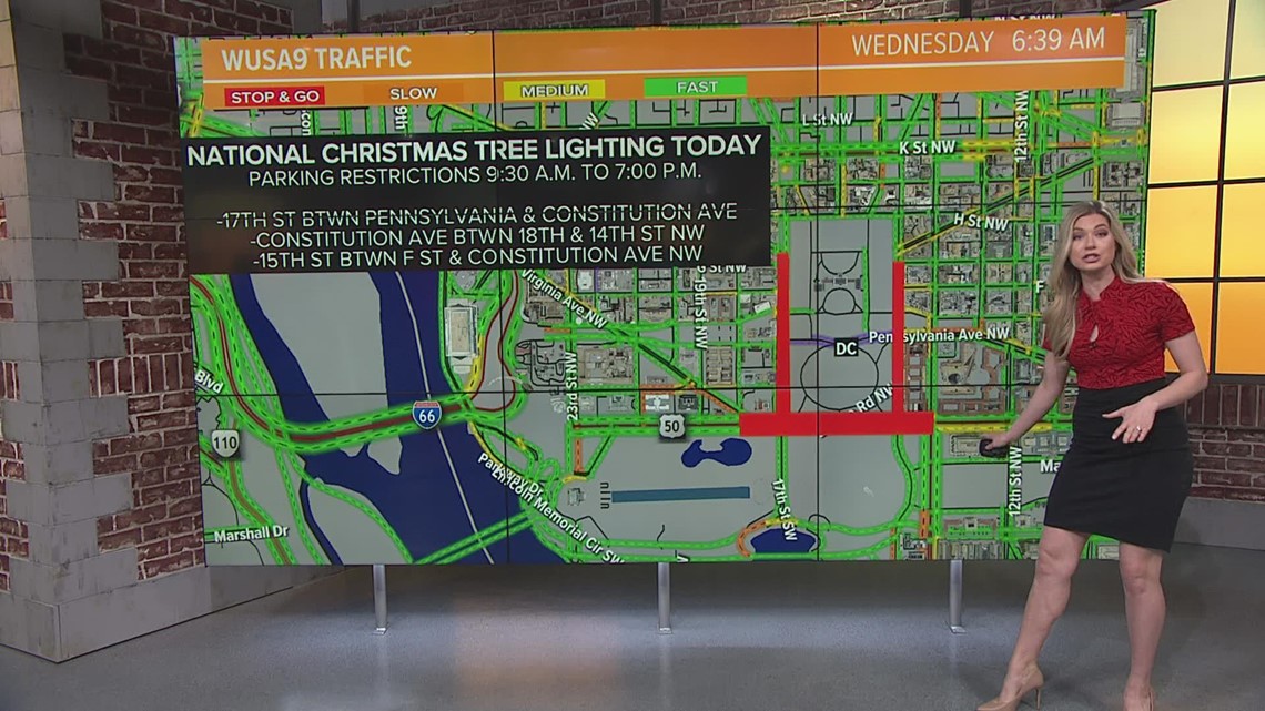 Road closures for DC's National Christmas Tree Lighting