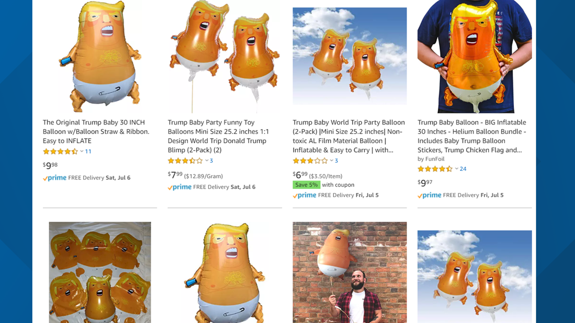 BUY 1 GET 1 FREE – Trump Baby Foil Party Balloon – 23x18 Inch – Funny Gag Balloon