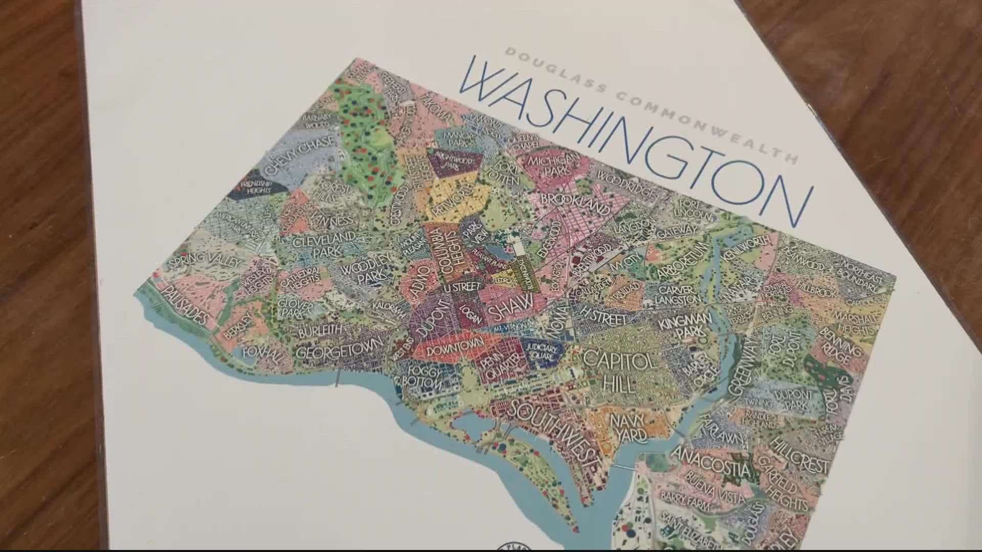 His work has been placed on postcards being sent to Maine voters in an effort to gain support for D.C. statehood.