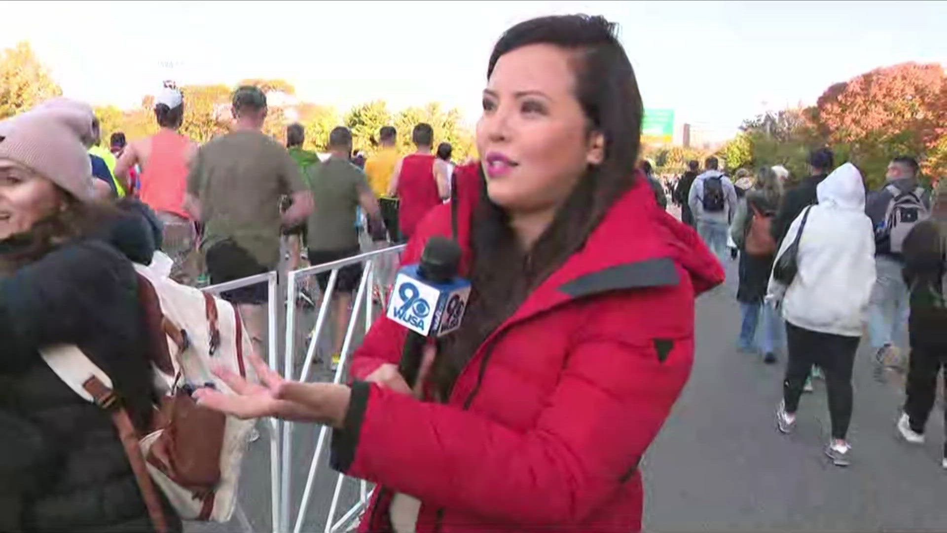 The 49th annual Marine Corps Marathon started around 7:55 a.m. Sunday. Runners will travel through the DMV landmarks ending at the Marine Corps War Memorial.