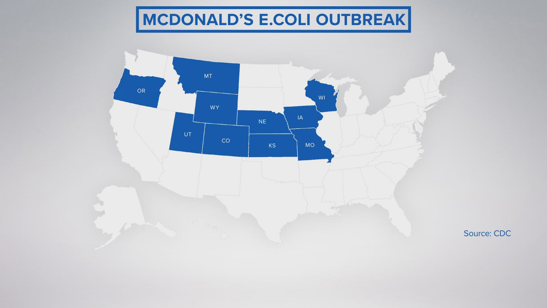 49 people in 10 states have reported getting sick after eating McDonald's Quarterpounders.