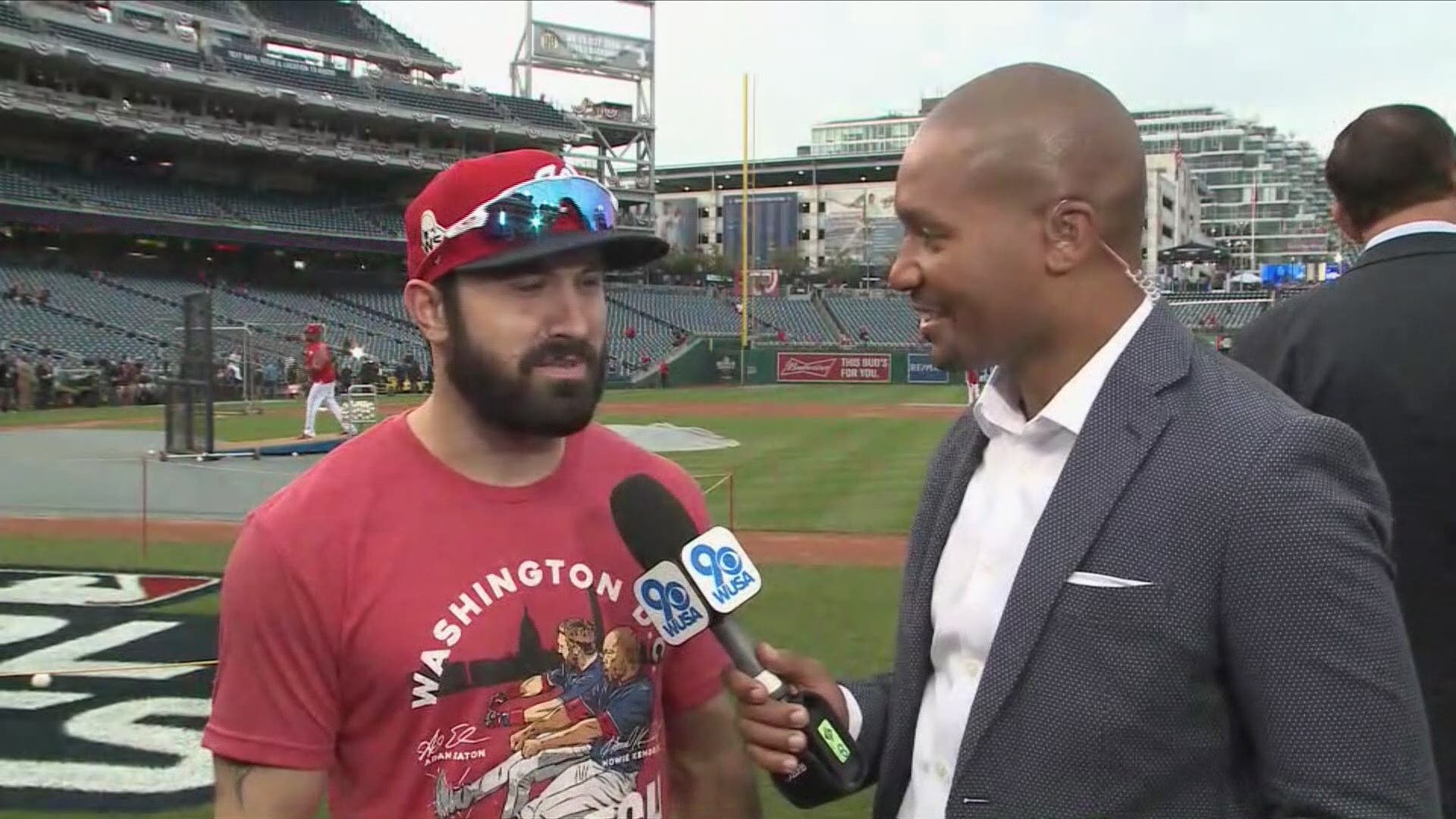 Adam Eaton talked to sports reporter Darren Haynes ahead of Friday night's Game 3 of the World Series.