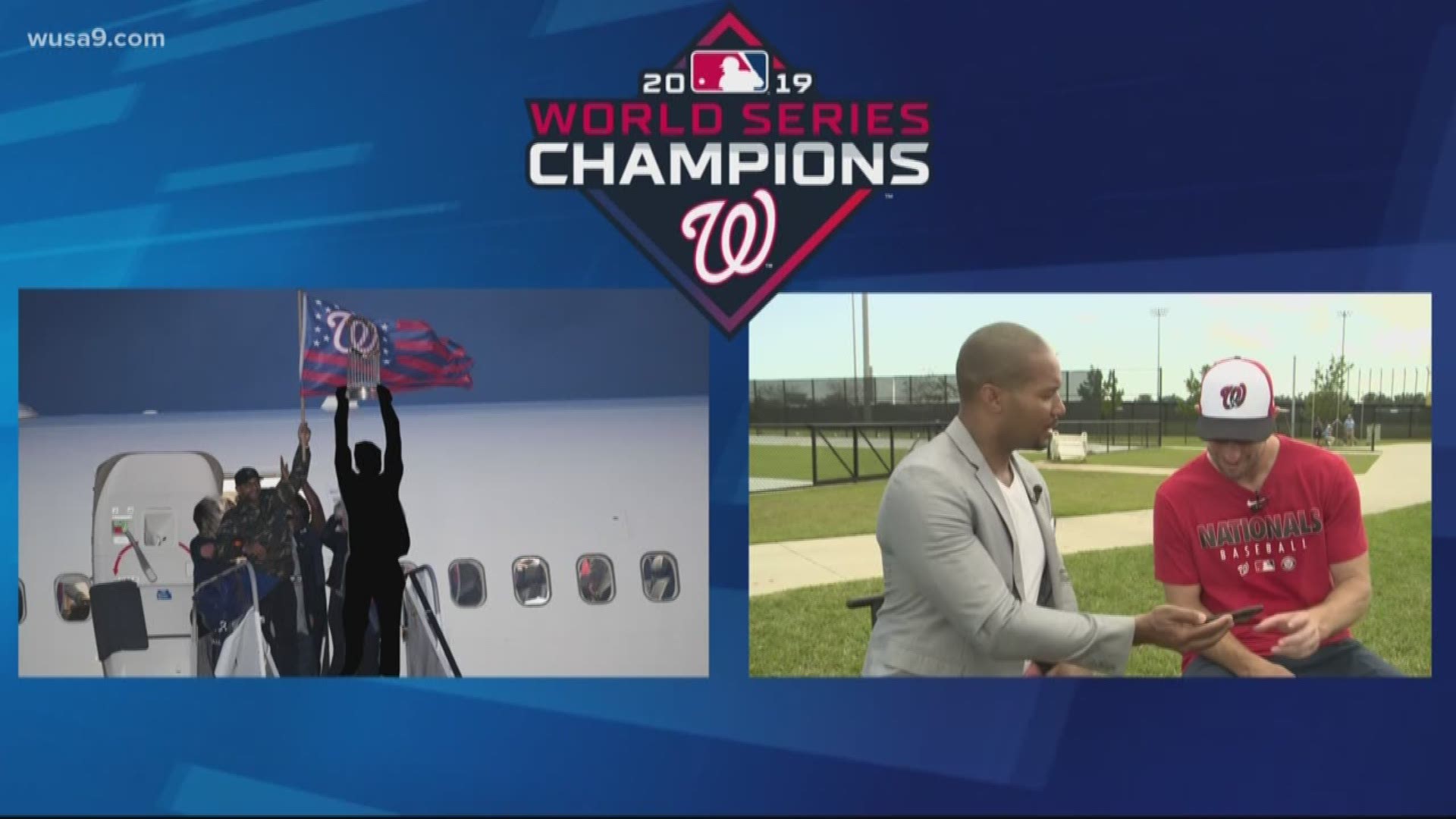 Leave it to WUSA9's Darren Haynes to make the Washington Nationals relieve some hilarious moments from its World Series-winning season and the epic celebration.