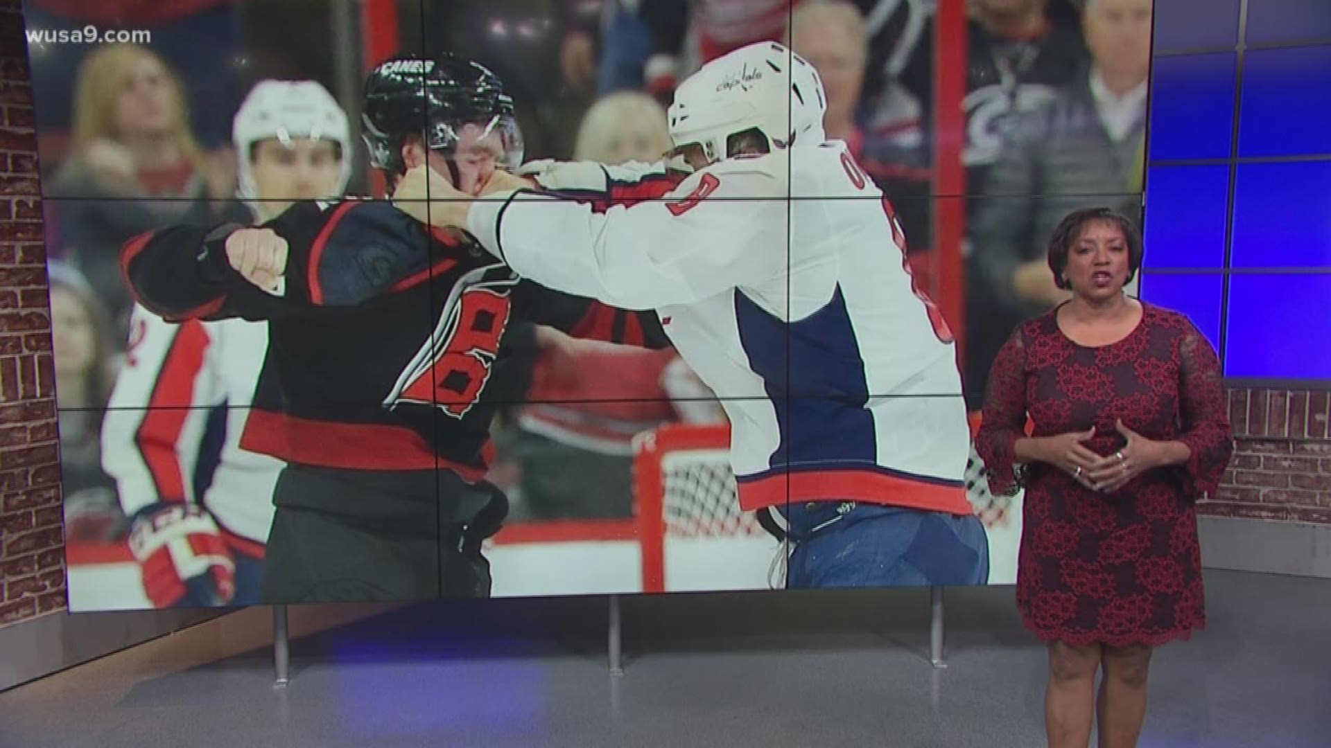Alex Ovechkin knocked out Andrei Svechnikov in a fight during Game 3.