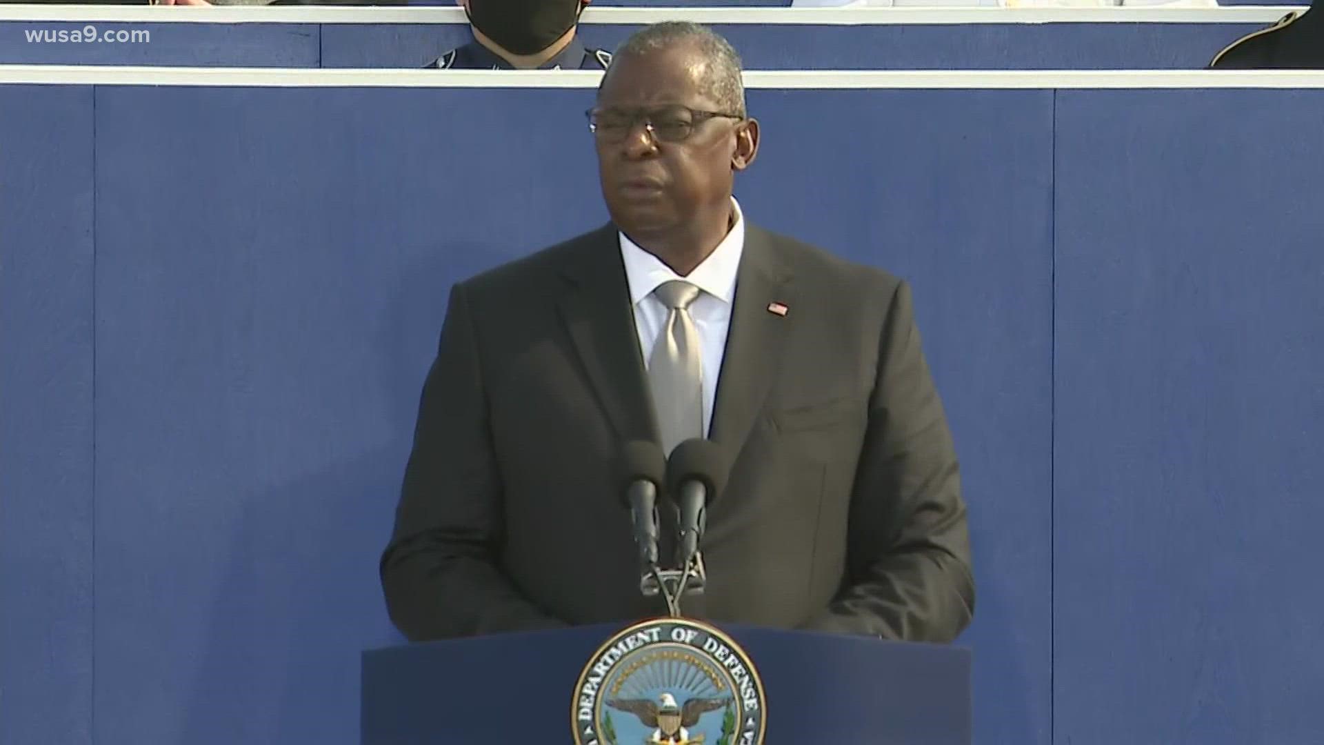 Secretary of Defense Lloyd J. Austin III and Army Gen. Mark A. Milley called on all Americans to remember what happened 20 years ago.