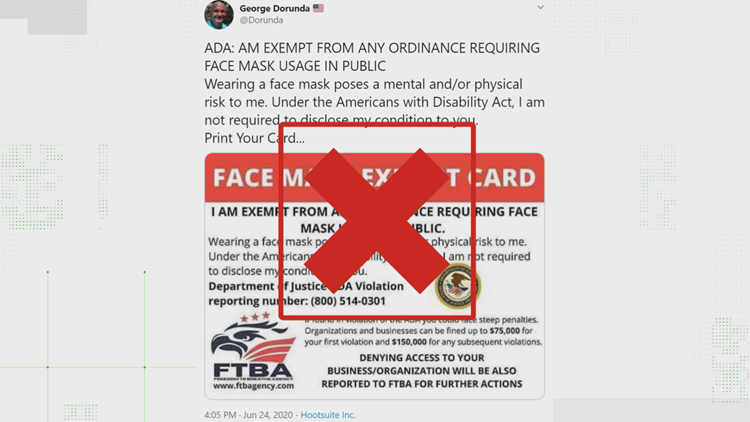 Is This A Valid Face Mask Exemption Card