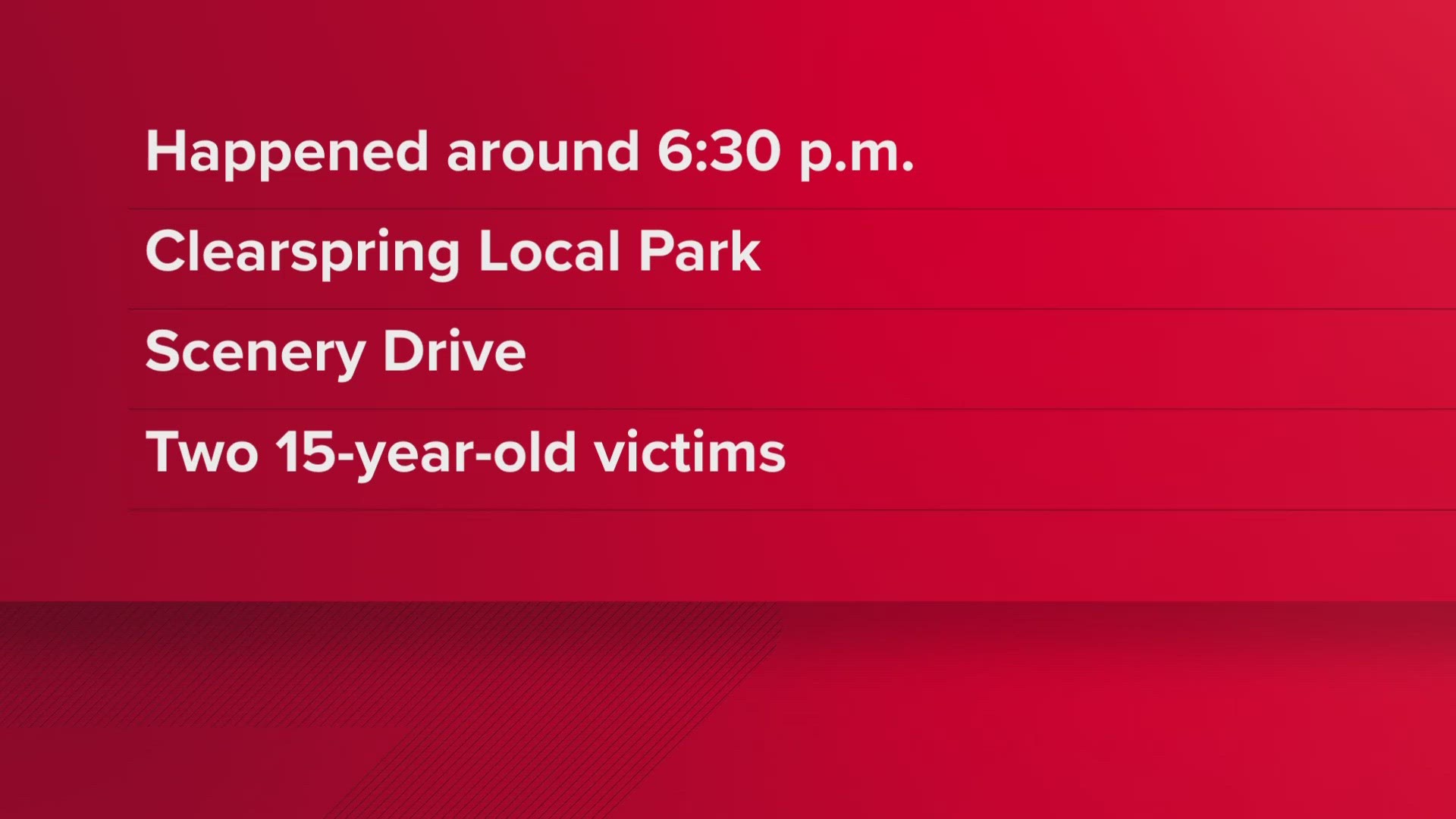 Police said the two teens were attending a birthday party at Clearspring Local Park.
