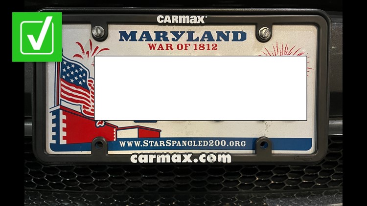 VERIFY | Yes, old Maryland license plates have a URL that links to a website about gambling in the Philippines