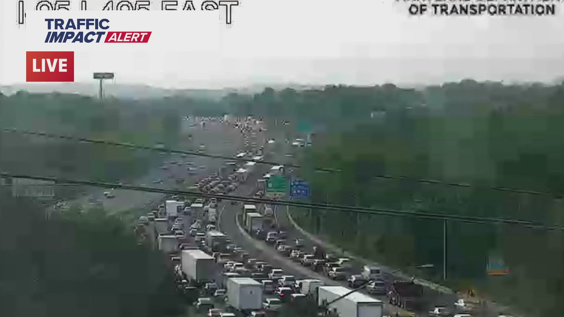 The police investigation is causing major delays on the Beltway Monday morning.