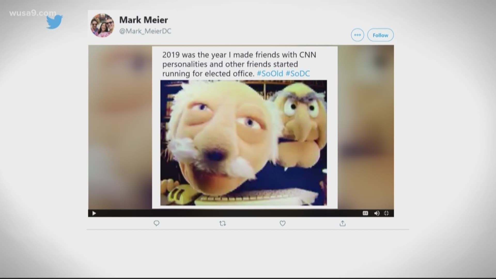 Mark Meier tweeted that his 2019 year was the year he made friends with CNN personalities and other friends that started running for elected office.