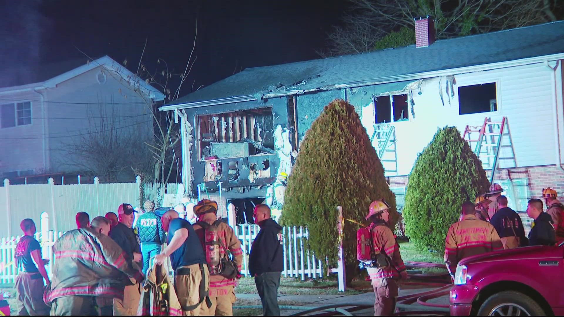 Two people are dead after a massive fire broke out at a two-story Montgomery County home late Monday night.