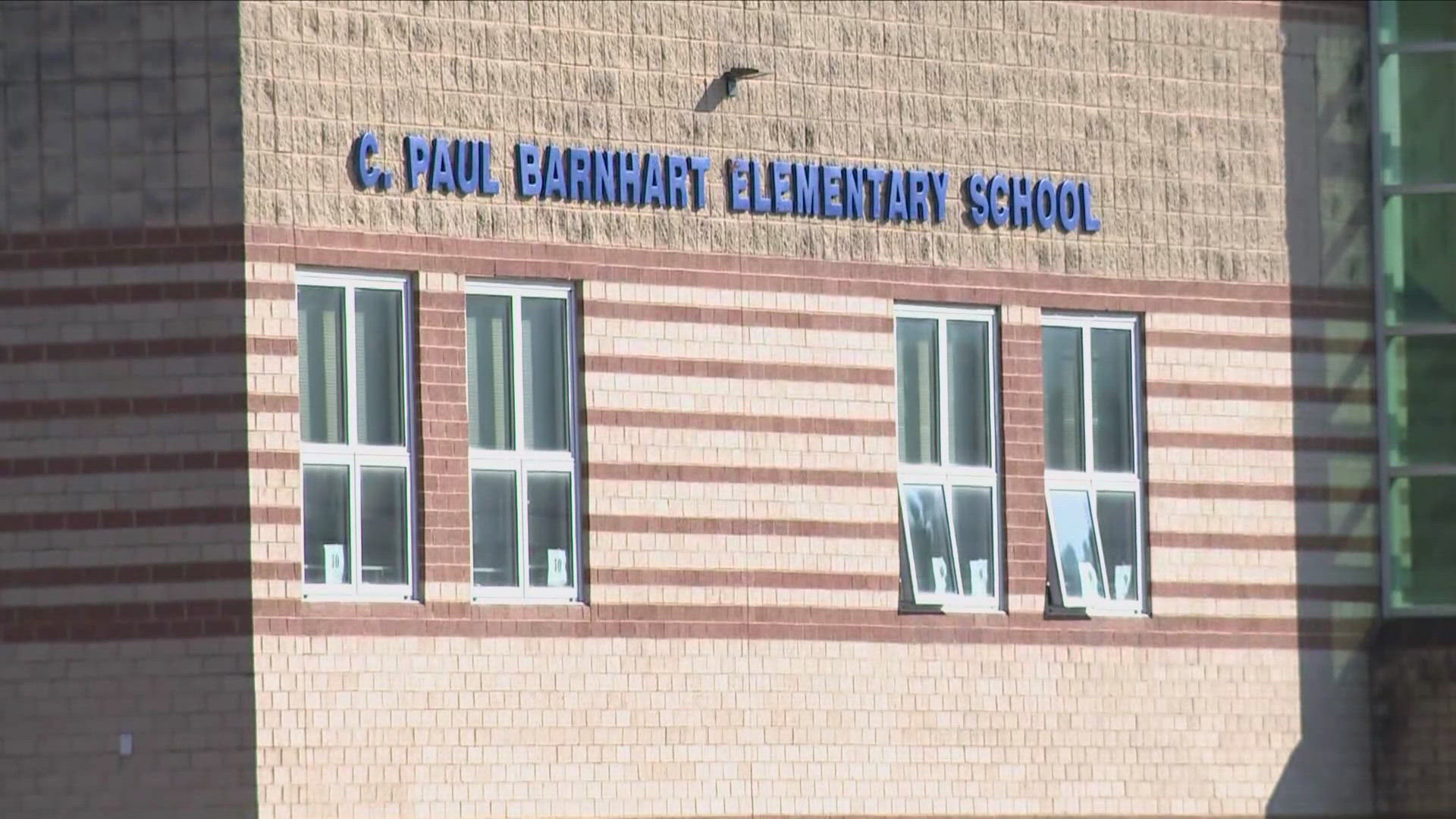 She also said her son will NOT be returning to C. Paul Barnhart Elementary School. 