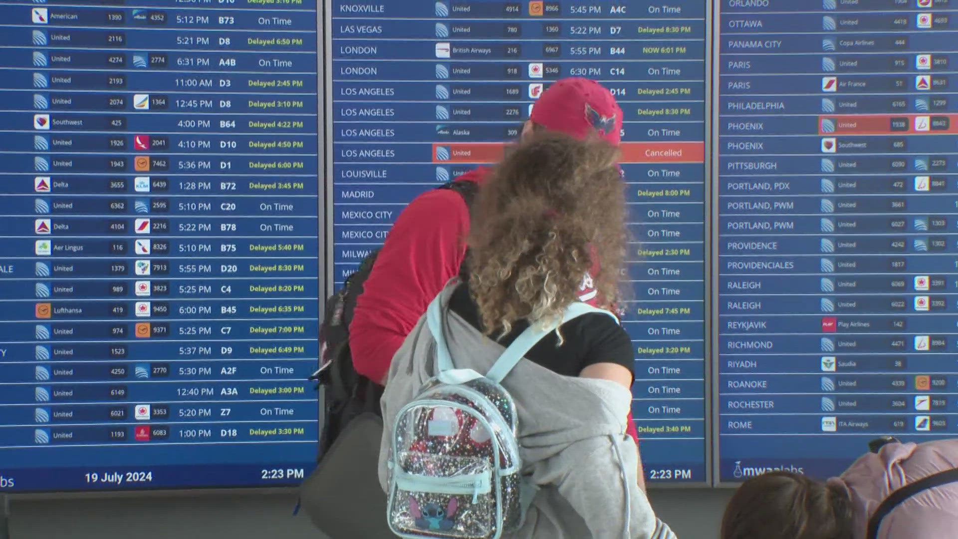 At Reagan National Airport, Delta cancelled 29% of its flights today with 59% delayed.