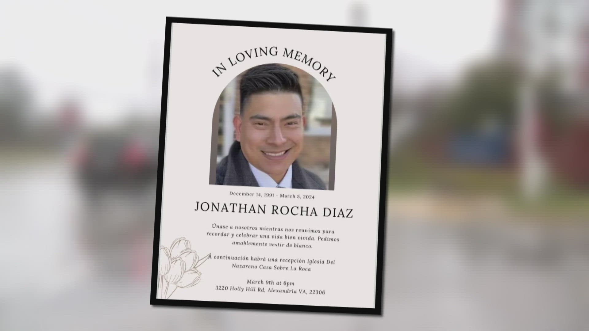 Jonathan Rocha Diaz of Alexandria died from his injuries on Tuesday.