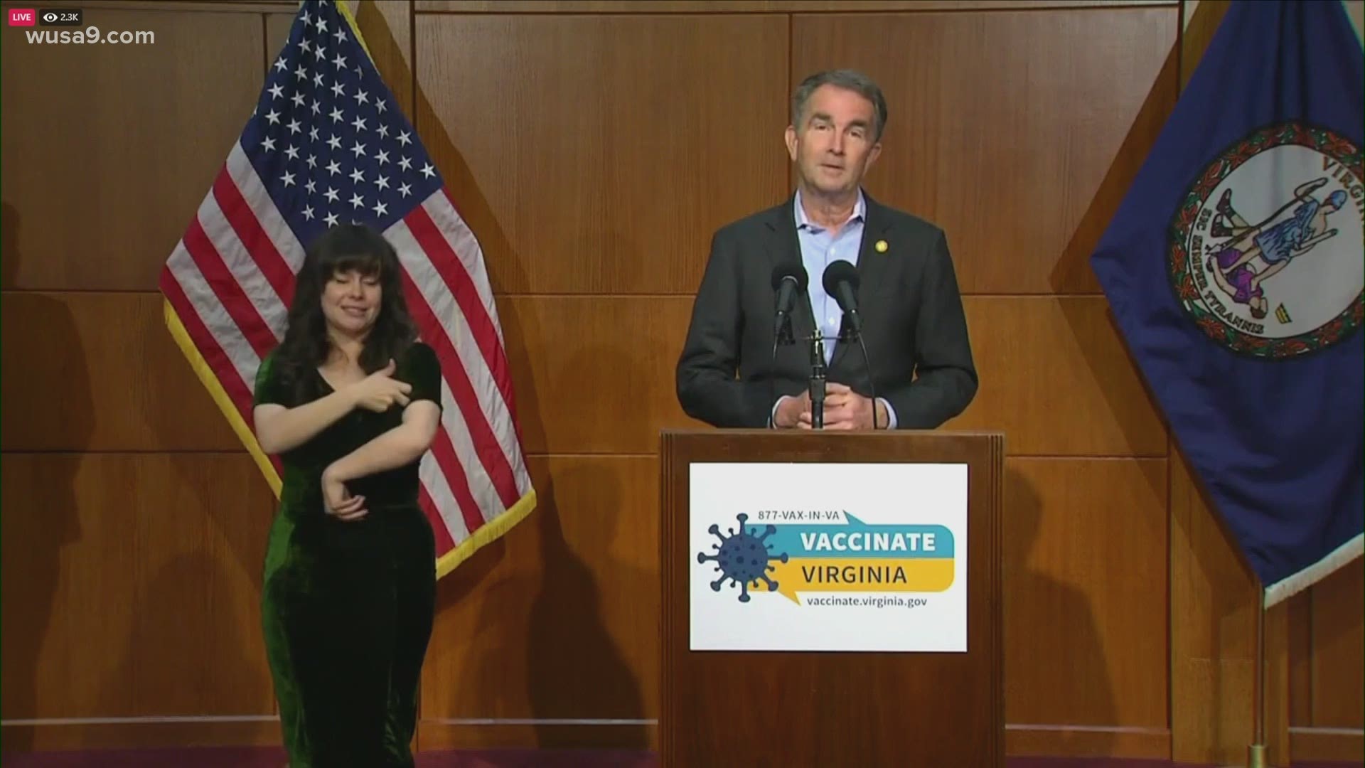 Virginia Gov. Ralph Northam urged residents to continue to get vaccinated so that the state can slowly go back to normal.