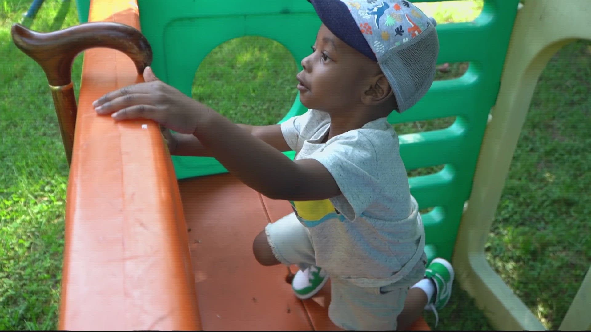 children fighting on playground