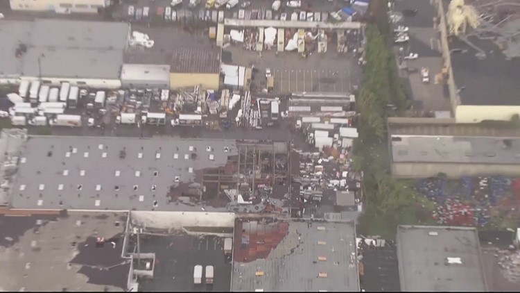 Rare tornado near Los Angeles rips building roofs; 1 injured