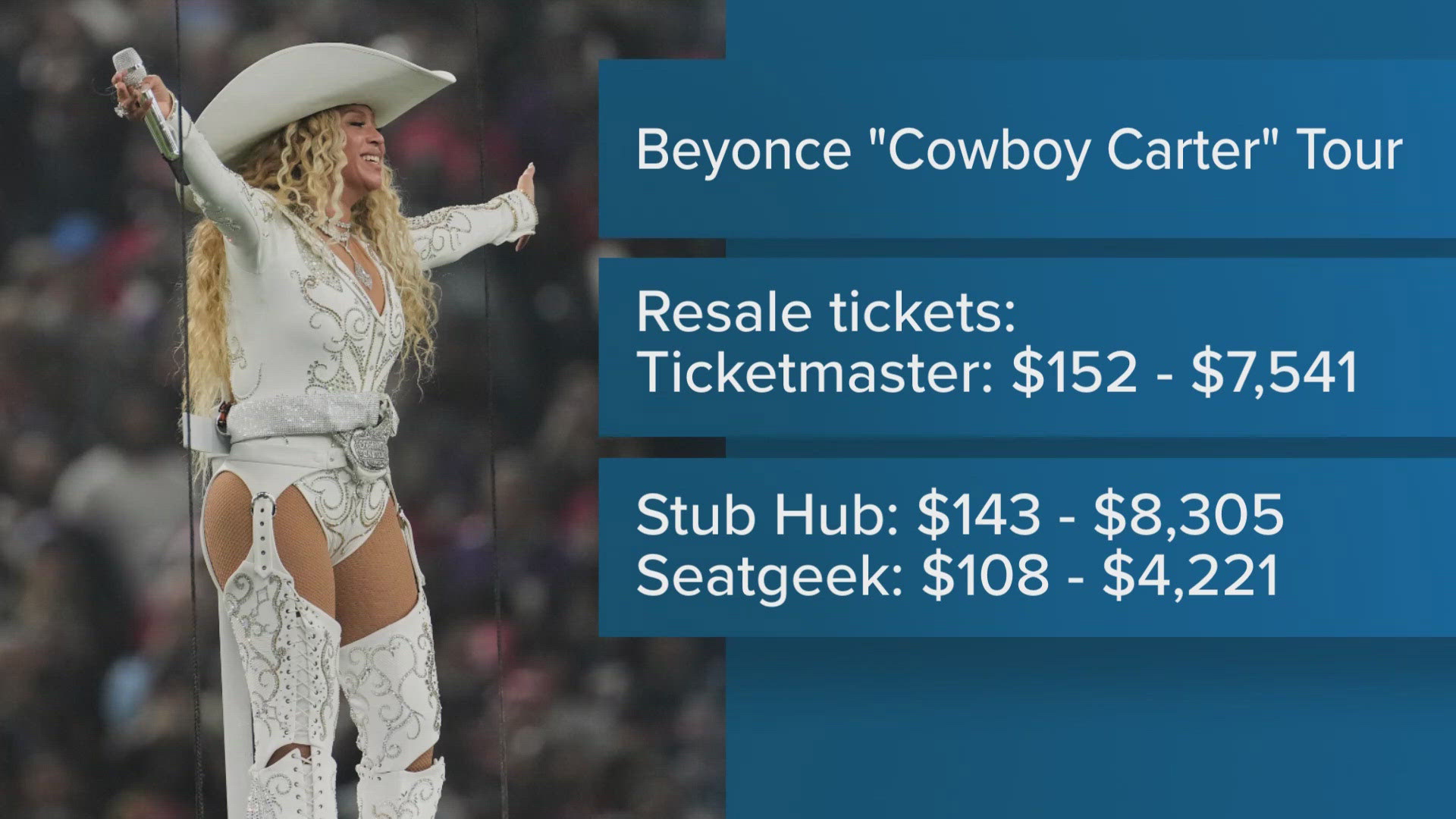 With some tickets going for more than $8,000, a seat at this concert is truly irreplaceable. 