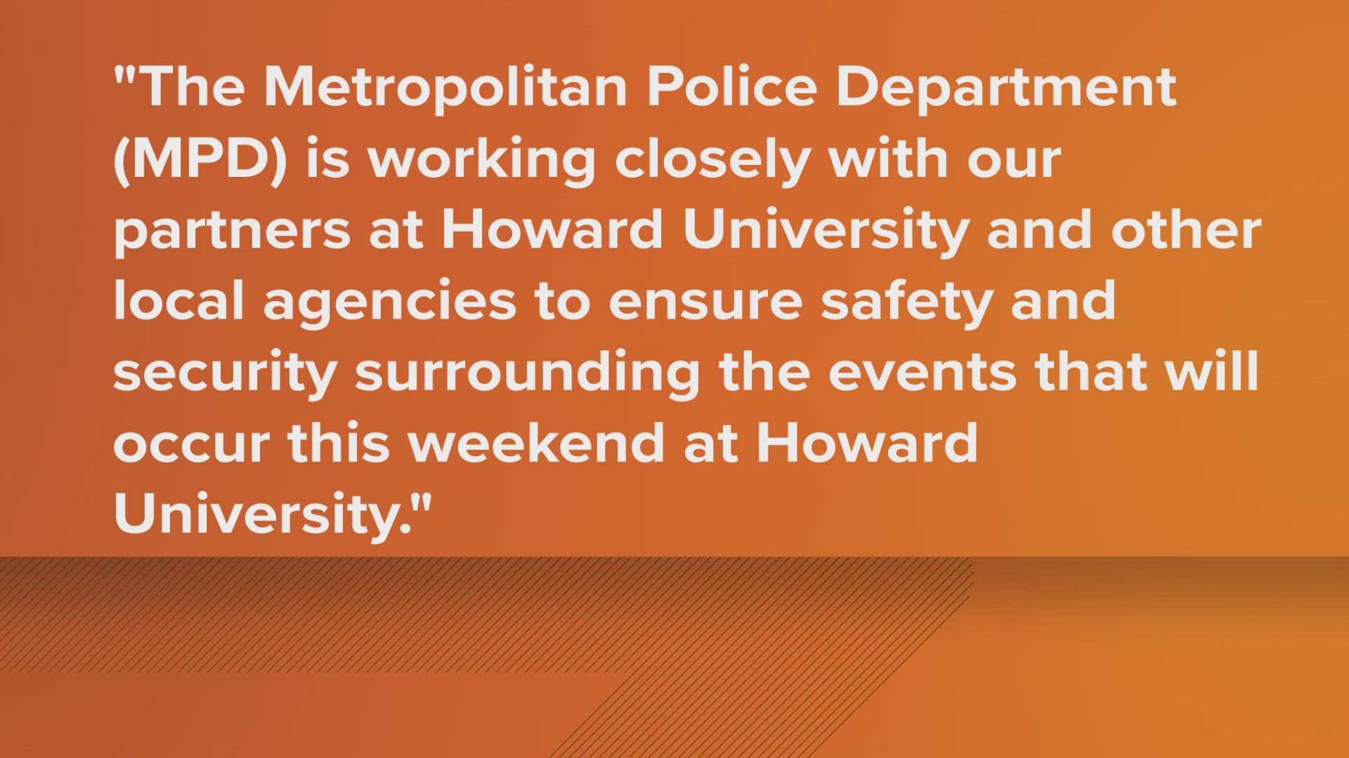 Security concerns top of mind for Howard