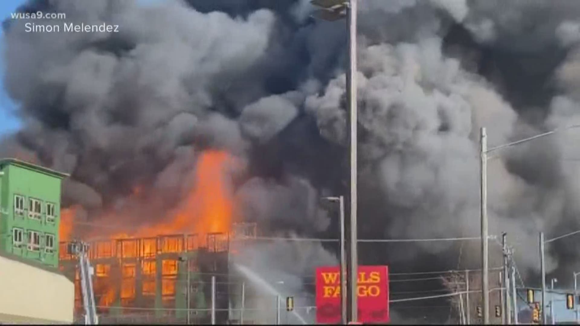 A massive 4-alarm fire broke out near Alexandria on Saturday morning, engulfing the building in huge flames.