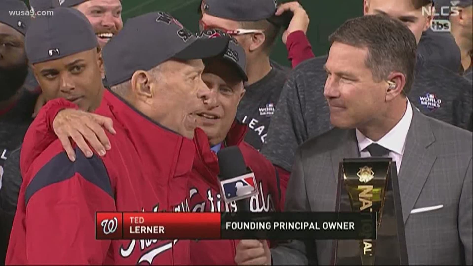 Ted Lerner, former owner of the Washington Nationals, turned 90 years old last night. His gift? The Nats winning the pennant.