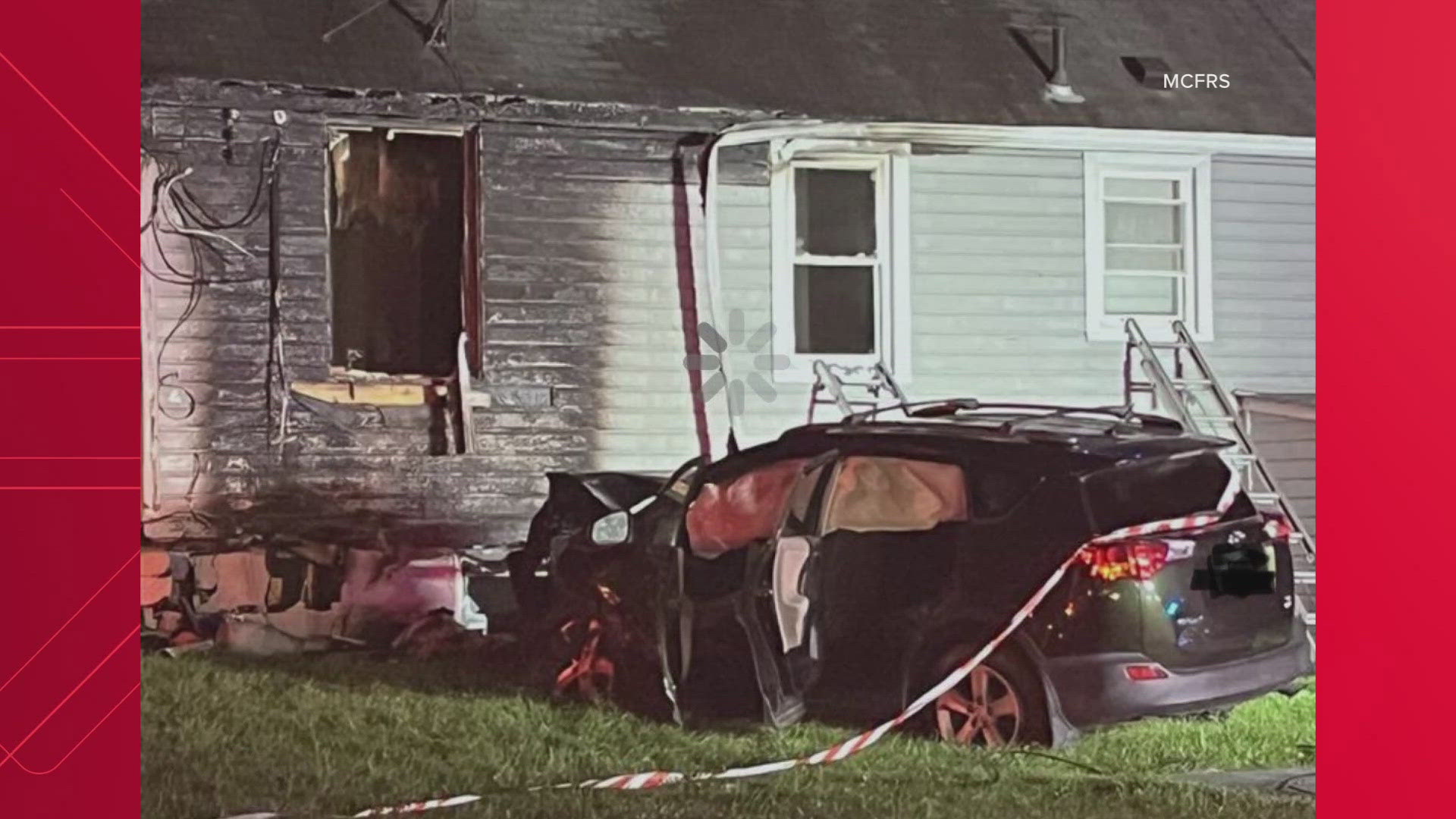 SUV into home sparks fire in Maryland | wusa9.com