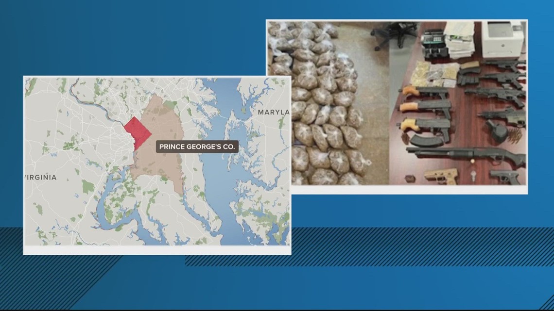 Maryland drug crew raided in massive gun and drug bust