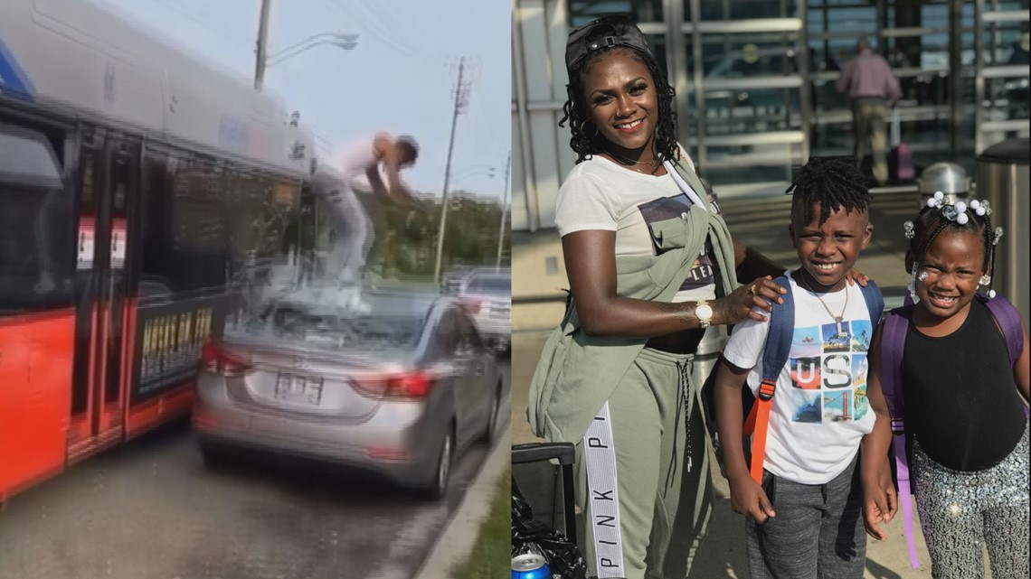 Man jumps off Metro bus and damages parked car in viral video | wusa9.com