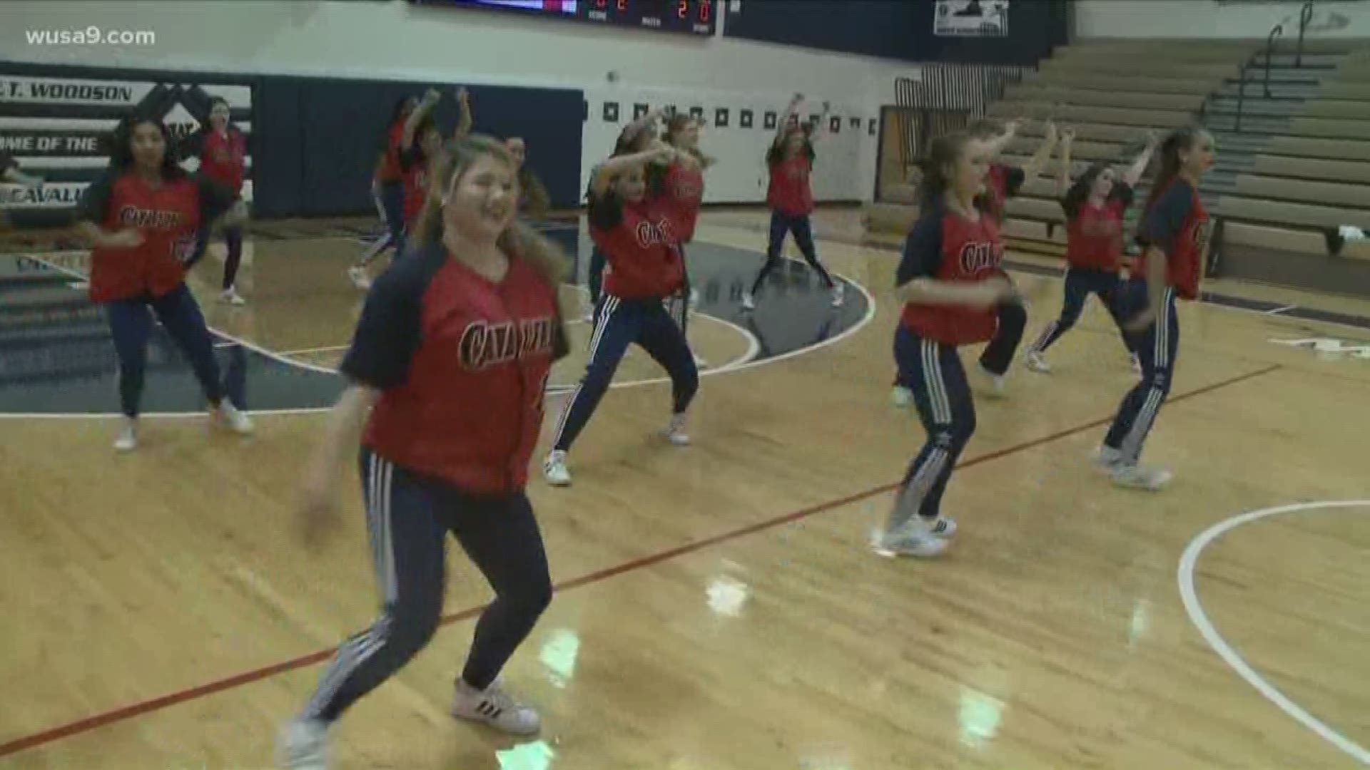 The Fairfax County school went all out Friday with a pep rally to cheer on the Washington Nationals.