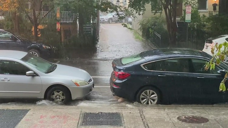 Flooding on 17th Street in Dupton NW DC