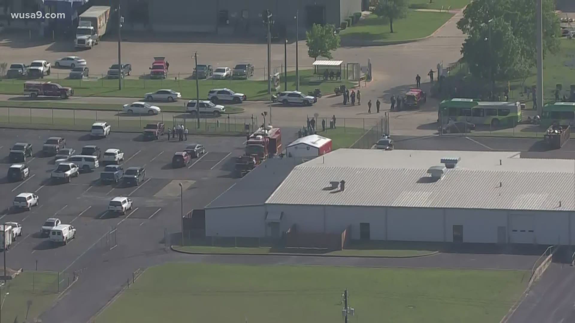 The shooting reportedly happened at Kent Moore Cabinets just before 2:30 p.m.