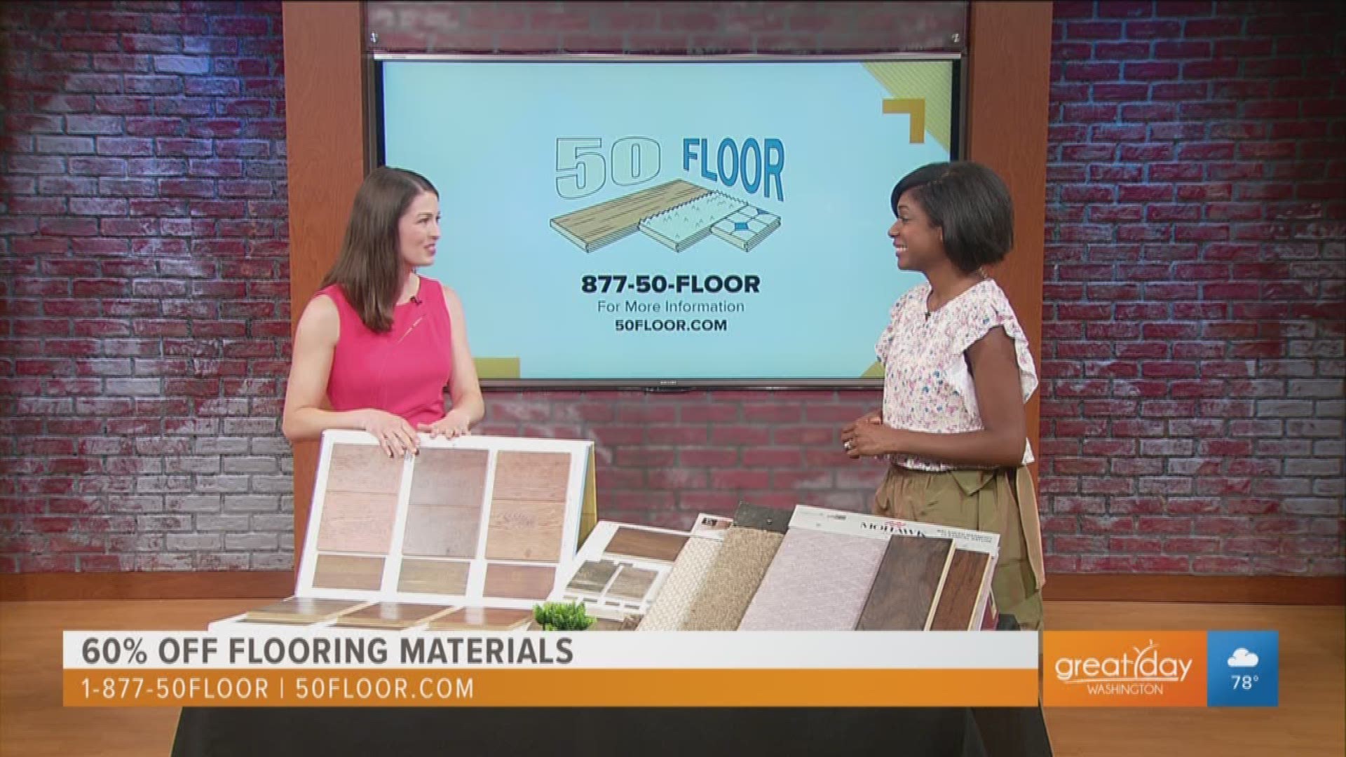 Get 60 percent off flooring materials from 50 Floor during the month of June. The deal is almost over so call 1-877-50FLOOR or go to www.50FLOOR.com to get great savings on flooring.