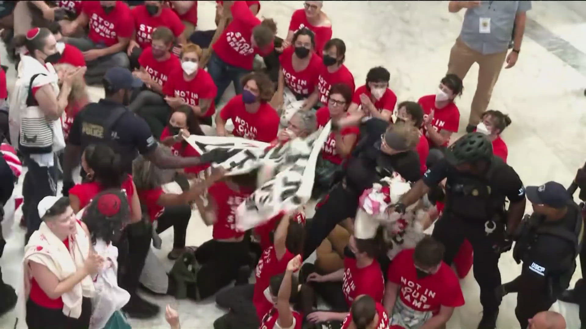 Capitol Police are boosting their security on Capitol Hill as thousands of demonstrators are expected to protest during Prime Minister Benjamin Netanyahu's adrress.