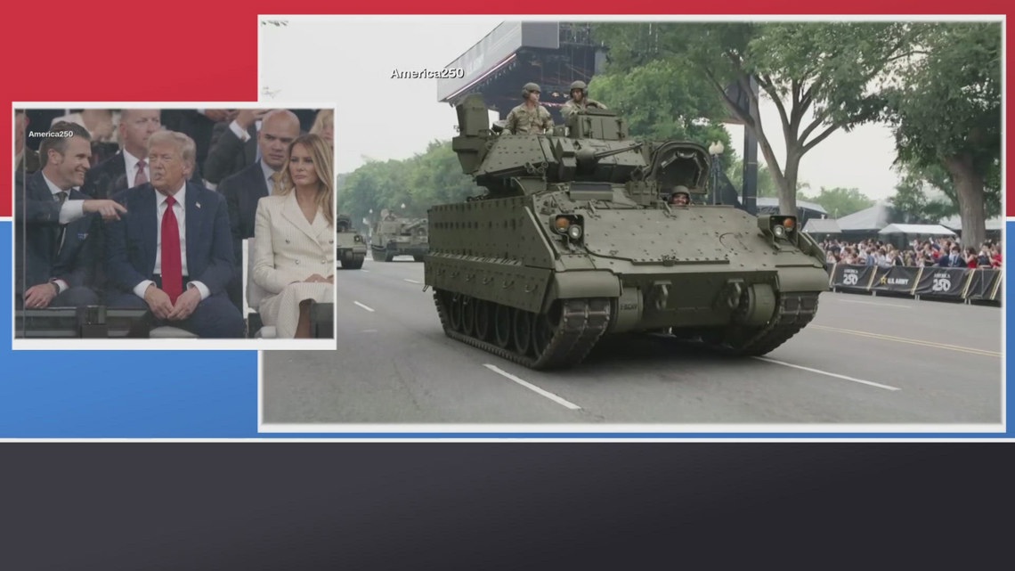Abrams and Bradley tanks rolling down Constitution Avenue | wusa9.com
