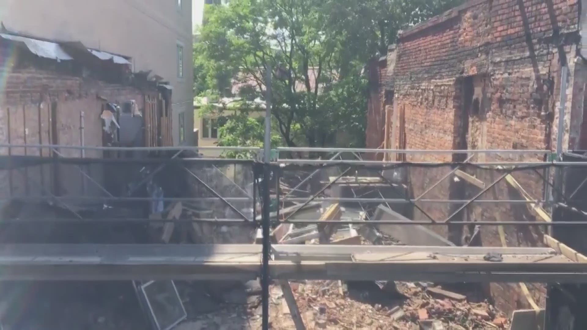 One person was seriously injured after a building collapsed in Northwest DC, fire officials said.
