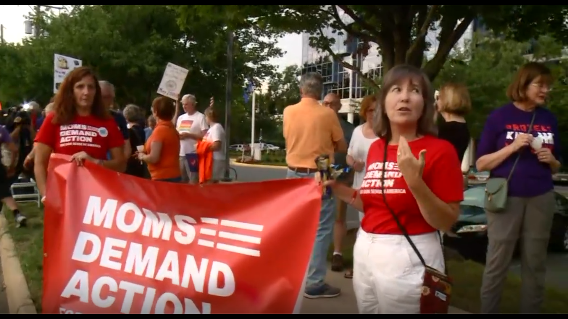 From the Navy Memorial to the White House and Gallery Place, today the group "Moms Demand Action for Gun Sense in America" set up all around downtown D.C. to discuss gun control.